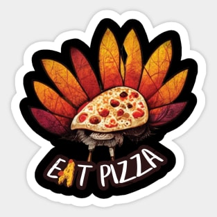 Turkey Eat Pizza Sticker